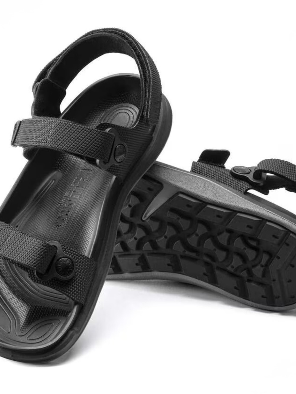 NWT Birkenstock Kalahari Women Black Birko-Flor Sport Sandals, Size 5.5 (36)